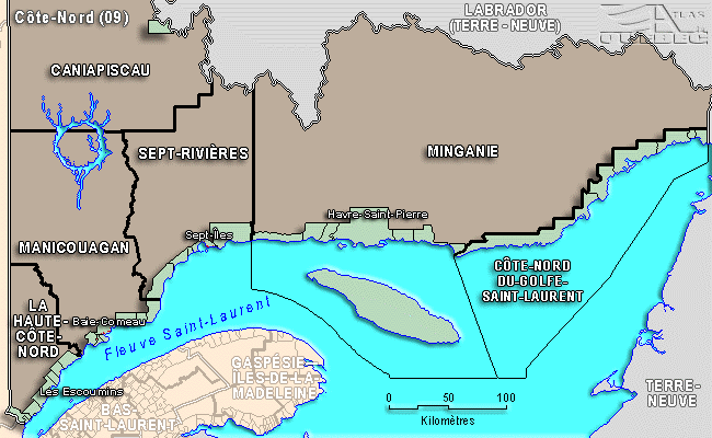 Source : Carte tirée de l’Atlas du Québec et de ses régions à l’adresse Internet : http://www.atlasduquebec.qc.ca